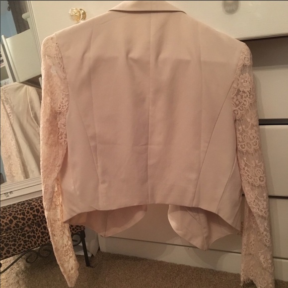 Cream Lace Waterfall Blazer - Picture 2 of 5